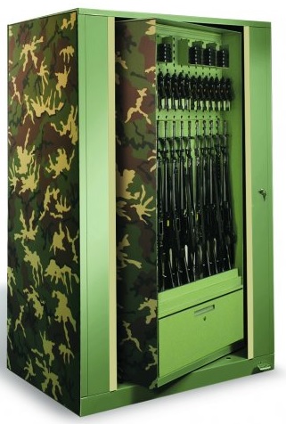 Weapons rotating storage cabinet